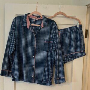 Victoria's Secret Blue and Pink Women's Pajama Set